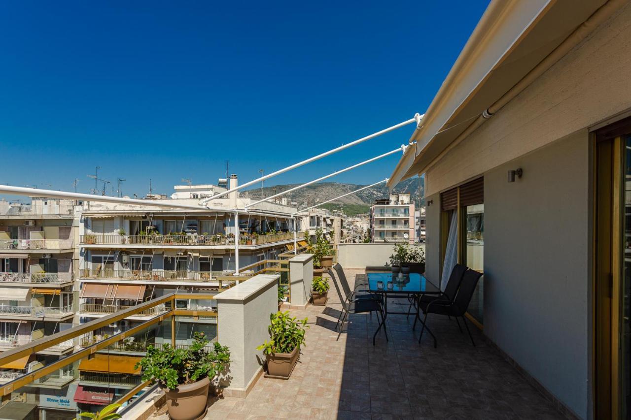 Ferienwohnung Cozy Seaside Penthouse With Sea & Mountain View. Volos Exterior foto